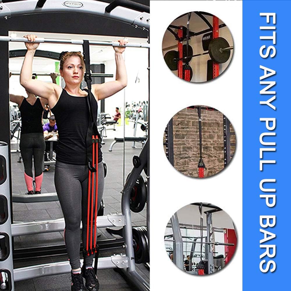 SAIVEN Pull Up Assist Resistance Bands System - Chin up bar with Assistance Bands Home Pull Up Bar for Arm, Shoulders and Chest Strength Exercise : Sports & Outdoors