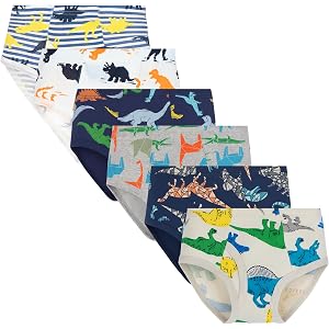 EAFIFRWAP Boys Underwear Cotton Briefs Soft Dinosaur for Toddlers Kids | Soft Breathable Cotton, Elastic Waistband, Cute Dino