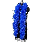 2 Yards 80g Turkey Chandelle Feather Boa for DIY Craft,Party Dancing Dress Up, Halloween Decoration