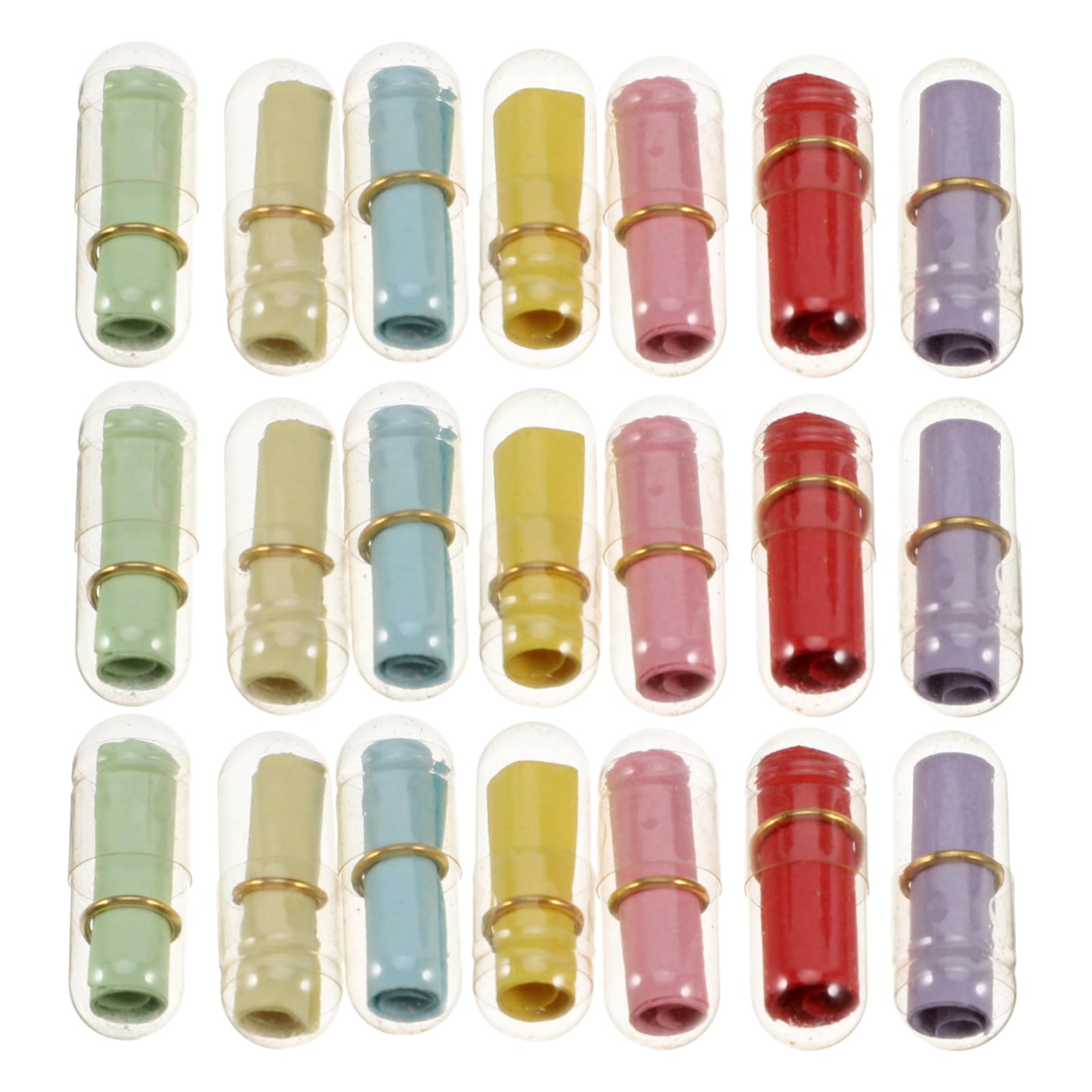 EXCEART 50 pcs Message Bottles Clear Pill Shaped Plastic Message Bottles Lovely Capsule Message Mini Friendship Letter Message Wishing Bottle