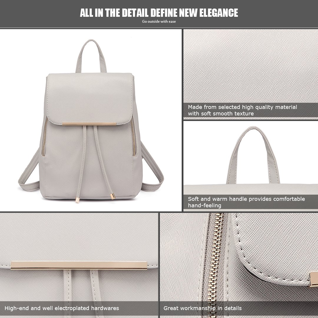 Affordable Miss Lulu Backpacks For Women Girls School Bags Fashion Saffiano Pu Leather Drawstring Daypack Shoulder Bag 63 Gray Backpacks With Cheap Price To Get Top Brand Www Flexiforce Com