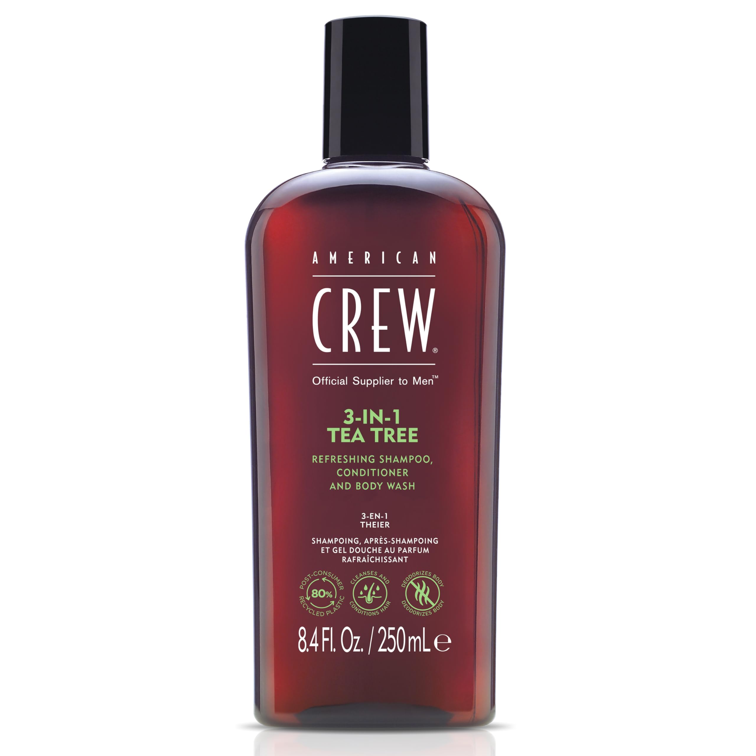 American Crew 3-in-1 Shampoo, Conditioner & Body Wash Tea Tree 250ml