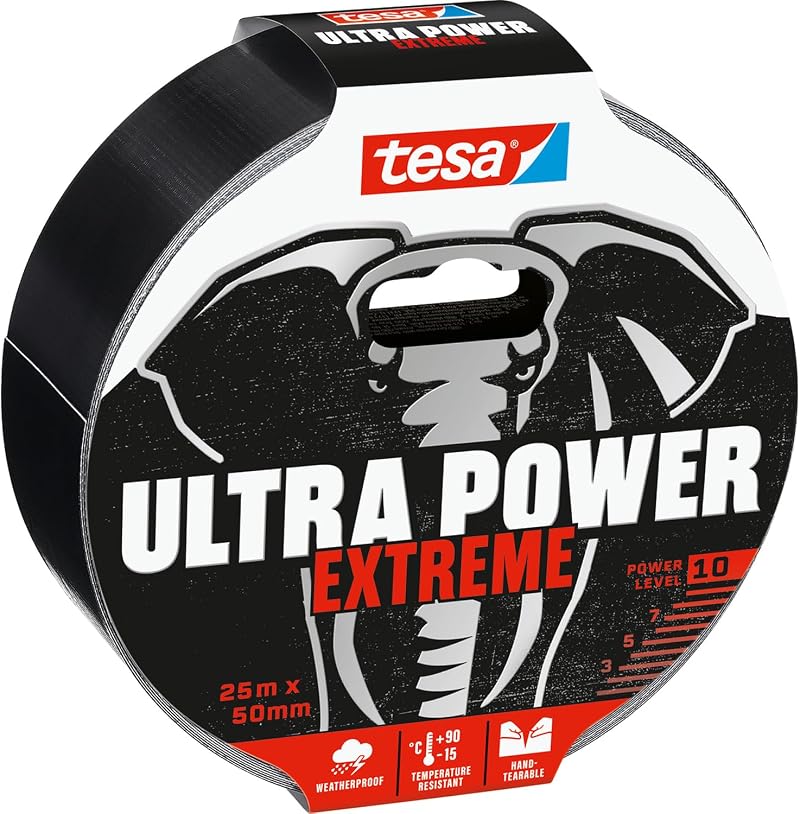 tesa Ultra Power Extreme Super Duct Tape 25 m x 50 mm Weatherproof