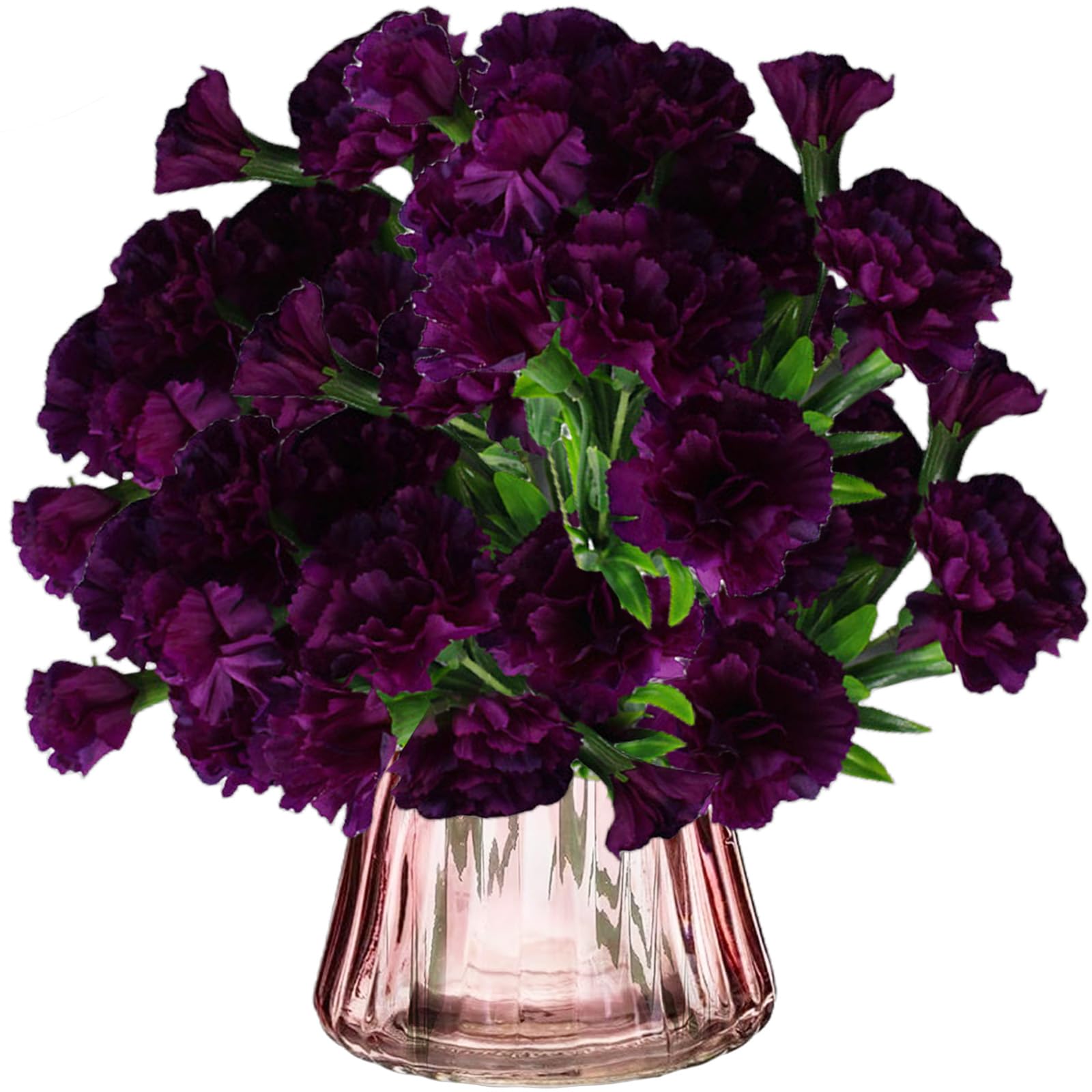 astylishome Autumn Artificial Flowers with Stem 40 pcs Purple Fake Faux Flower for Home Decor Bridal Wedding Party Garden Floral Arrangement Craft Accessories 0408
