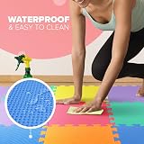 kidoola Foam Baby Play Mat 29x29cm Interlocking EVA Tiles 7mm Thick Multicolor view 5