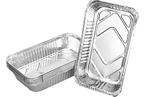 GLOWYE Aluminum Drip Pans Compatible with Charbroil 2425514W12, Disposable Grease Tray Liners for Char-broil Big Easy Oil-Less Turkey Fryer Accessories, 10-Pack