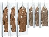 TAILI Hanging Vacuum Storage Bags 6 Pack Space Saver Wardrobe Organizer