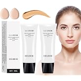 2-Pack Skin Tone Adjusting CC Cream SPF 50 for Mature Skin(Natural) | Colour Correcting, Moisturizing Coverage, Natural Shade, Primer and Concealer Functions for Mature Skin