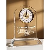 DEEWISH 75th Birthday Gift Quartz Desk Clock – Elegant Home Blessing Decoration for Parents, Grandparents, Friends, Mom, Dad, Happy 75 Years Birthday Decoration for Women Men