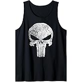 Marvel Comics Punisher Skull Symbol Distressed Tank Top