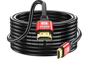 jojobnj HDMI Cable 35ft, 4K@60Hz, 18Gbps High Speed HDMI 2.0 Cord, Ultra HD,Ethernet Audio Return,Video 4K,1080p,3D,Arc, HDR Compatible with Xbox,PS5/PS4,HDTV,Laptop ect(Red)