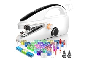 ASINGLEER User-Friendly Cordless Handheld Sewing Machine for Beginners, Compact Mini Sewing Machine with Complete Accessories Kit, Portable Sewing Machines Are A Must-Have for Home DIY