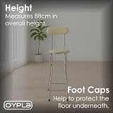 Oypla White Padded Folding High Chair Breakfast Kitchen Bar Stool Seat view 5
