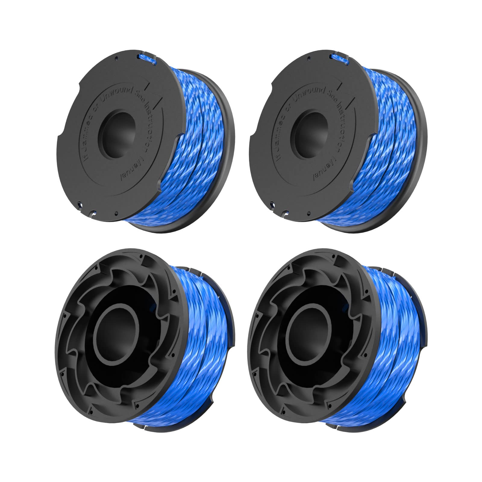 YWNYT Strimmer Spool Line for Black and Decker, A6441 String Trimmer Replacement Spool Line 1.65mm/12.2m Grass Strimmer Line Weed Eater Spools Lawn Mower Strimmer Spool (4pcs)