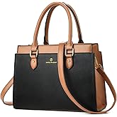 KURGOOL Handbags Purses for Women, Trendy Leather Dual-tone Tote Purse, Designer Handbag Shoulder Bag Top Handle Satchel Bags