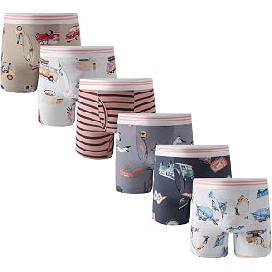 Boboking Boys Soft Boxer Briefs Elastic Waistband Undies Open Fly Design
