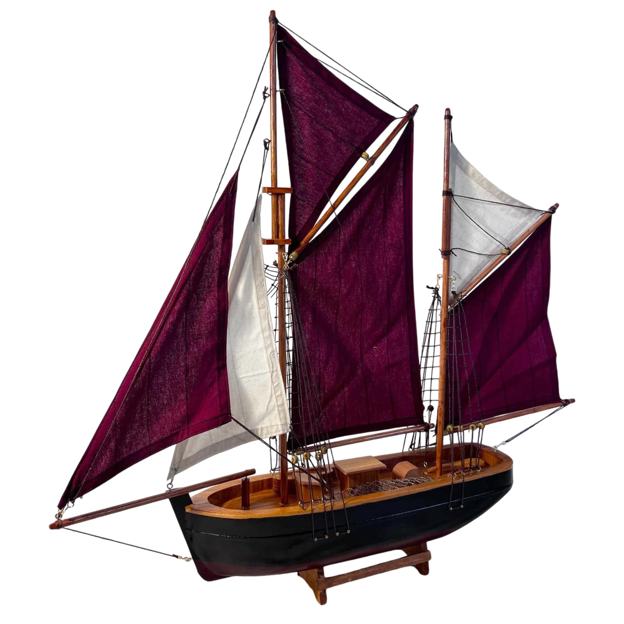 Thorness Brixham Trawler Model Yacht, Detailed Replica of Classic Fishing Boat, Perfect for Nautical Decor and Collectors