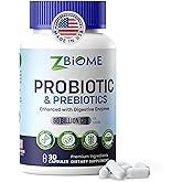 Prebiotics and Probiotics for Men & Women – 60 Billion CFU with 10 Strains – Pre and Probiotics with Acidophilus for Immune, Gut Health, Digestive Support, Constipation,Diarrhea, Gas & Bloating -30ct