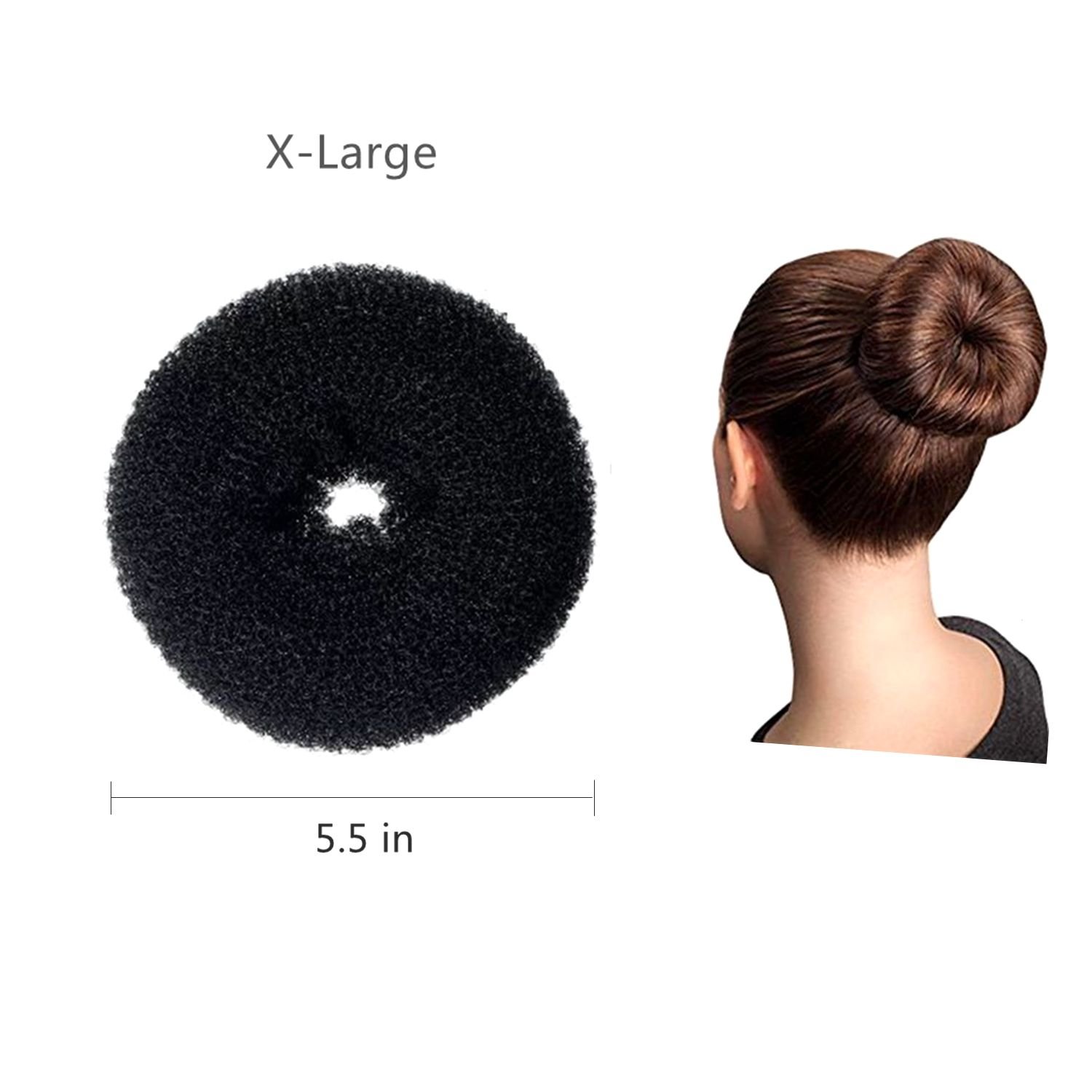 Clothobeauty 1 Pcs Extra Large Size Hair Bun Donut Maker Ring Style Bun Women Chignon Donut Buns Doughnut Shaper Hair Bun Maker For Thick And Long