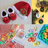 YINVA 150Pcs Crochet Stitch Markers Multi-Color Locking Knitting Clips view 3