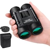 DRANBOL 12X25 Mini Pocket Binoculars for Adults Kids, Small Compact Binoculars for Bird Watching, Opera Concert