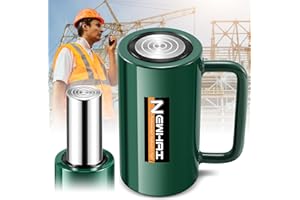 Newhai 20 ton Hydraulic Ram Jack 4’’/100mm Max Stroke Hydraulic Lifting Cylinder Single Acting Porta Power Jack Small Portable Retract Automatically Only a Jack