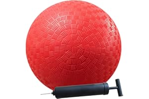 AppleRound Playground Ball (8.5-inch or 10-inch) – 1 Ball + Air Pump – Official Size Sports Ball for Dodgeball, Kickball, Handball – Heavy-Duty Ball for School, Gym, Camp, Kids Outdoor Games
