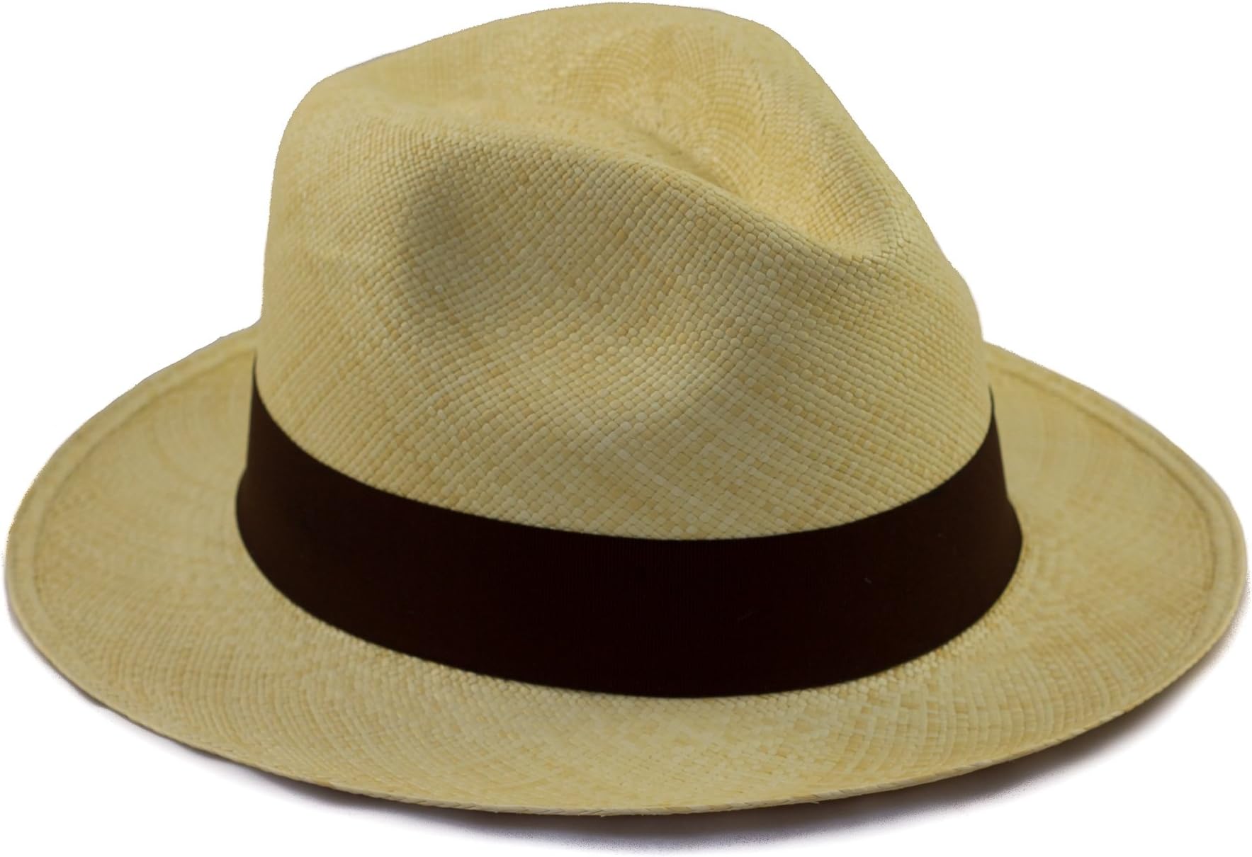 Tumia - Fedora Panama Hat - White or Natural - Lightweight Rollable Version.