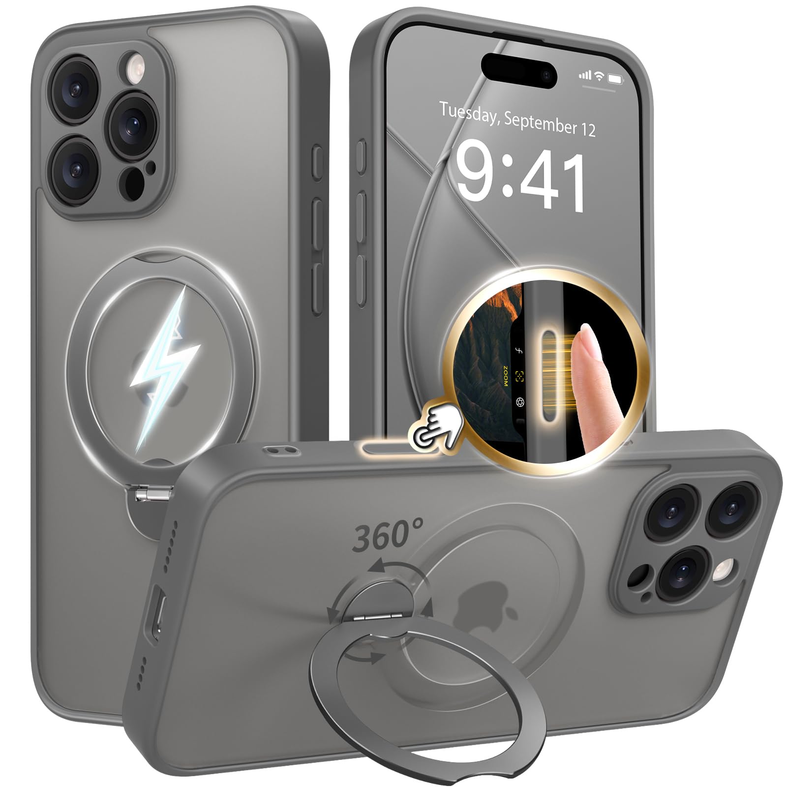 GolbinBox 360° Spin Magnetic Stand for iPhone 16