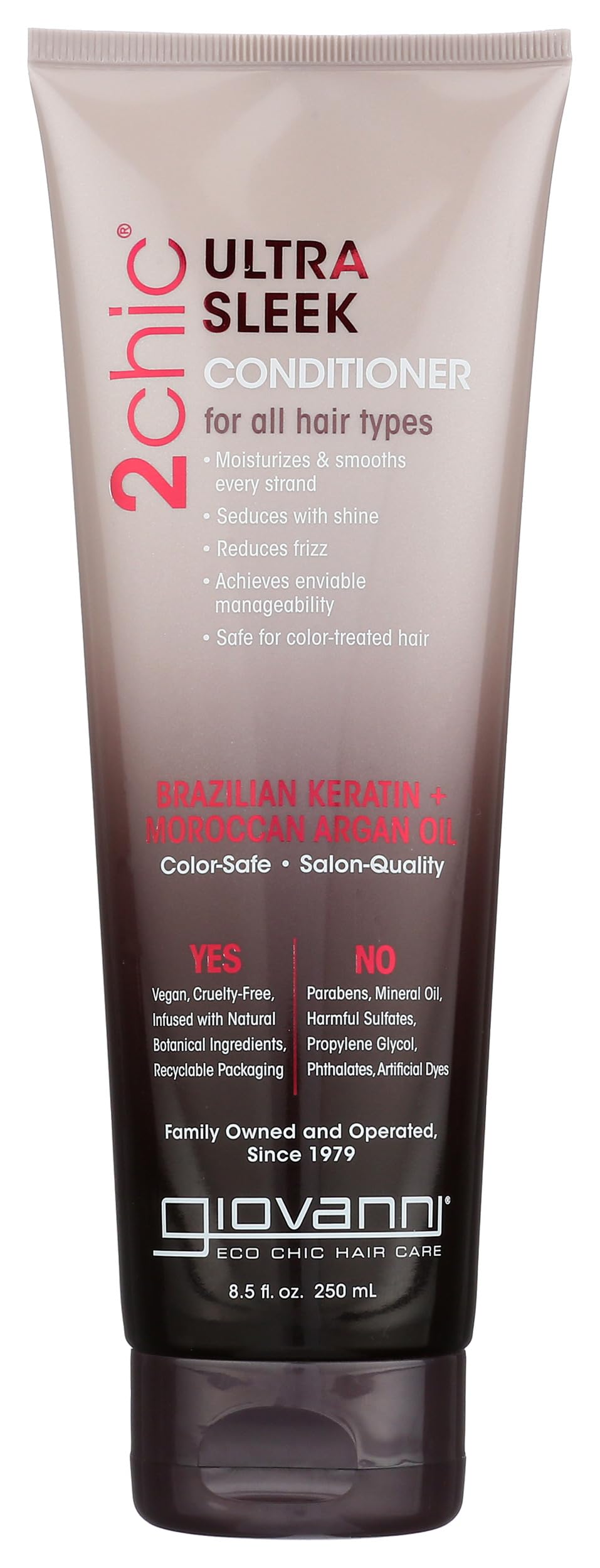 Giovanni 2chic Brazilian Keratin and Argan Oil Ultra Sleek Conditioner 250 ml