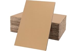 PINGEUI 30 Pack 11 x 17 Inch Corrugated Cardboard Sheets,1/4 Inch Thick Brown Chipboard Sheets, Corrugated Cardboard for Packing, Mailing, Backing,Crafts