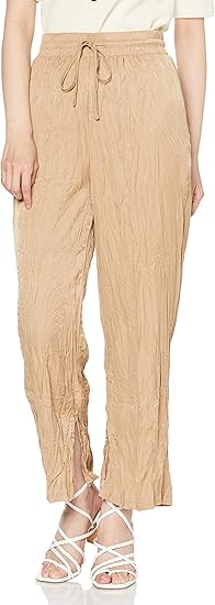Amazon レイカズン イージーパンツ シーニークリンクルイージーパンツ レディース ベージュ 日本 Free Free サイズ ロングパンツ 通販