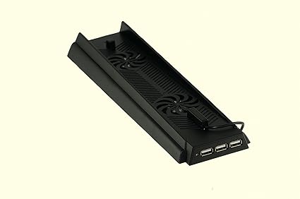 GAMINGER Lüfter Ventilator Fan für PlayStation 4 Konsole mit integriertem USB Hub