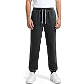 Men's Sweatpants Fleece Joggers Elastic Bottom Pants with Pockets Tapered Athletic Elastic Drawstring Sweatpants for Men
