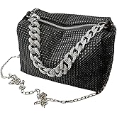 SweatyRocks Women's Crossbody Bags Rhinestone Sparkly Evening Clutch Handbag Party Purses