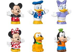 Fisher-Price Little People Toddler Toy Disney Mickey Mouse & Friends 6-Piece Figure Set for Preschool Pretend Play Kids Ages 18+ Months
