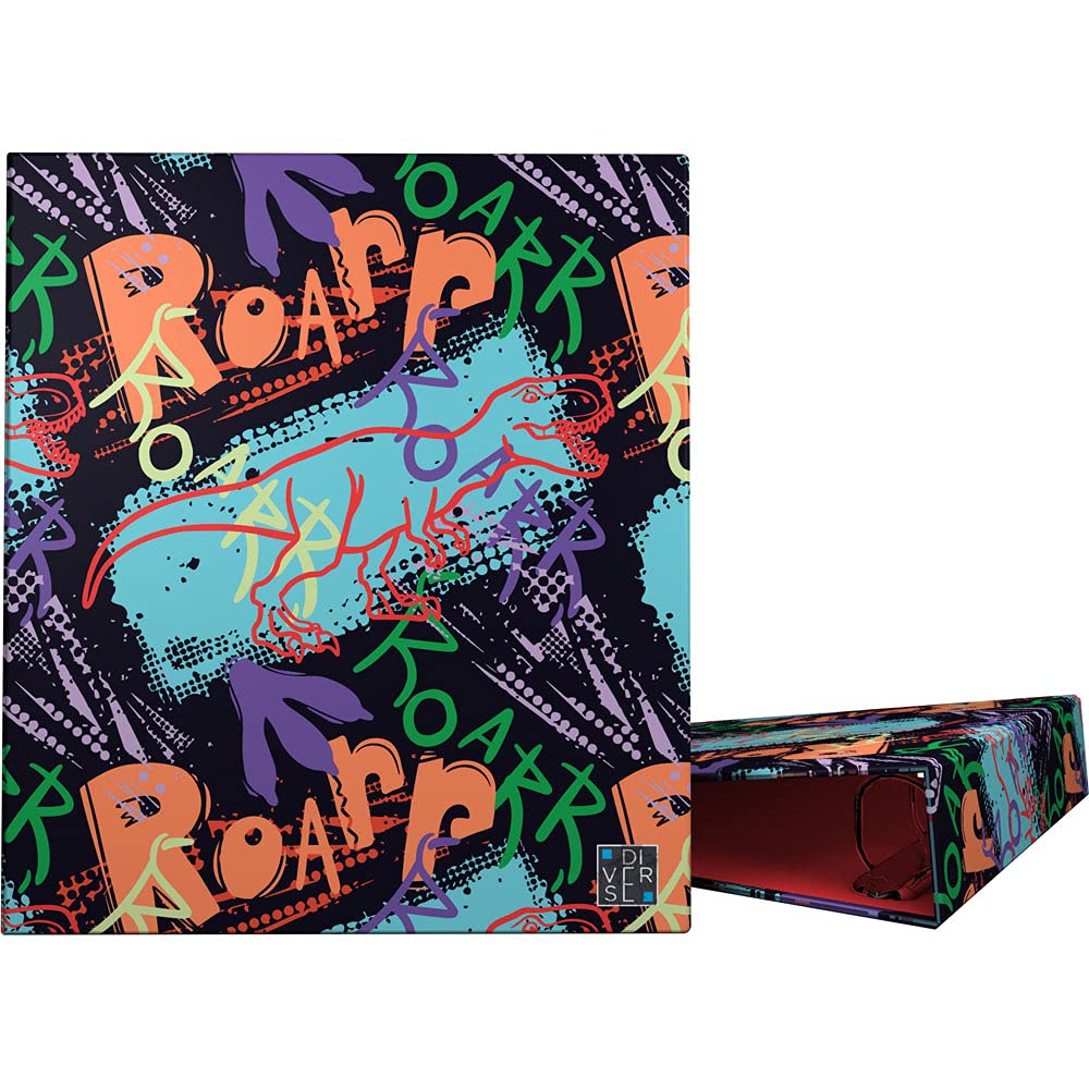 Grafoplás 88172619 A4 Ring Binder, 4 Mixed Rings, 40 mm, Eyelet in Lomo, Diverse Jurassic Collection