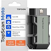 TOPDON TopScan Moto Motorcycle Scan Tool with Bidirectional Control | Motorcycle Scanner for Harley, Duca ti, BMW &amp; Japan Brands, Reset Services Motorcycle Diagnostic Scanner, AutoVIN