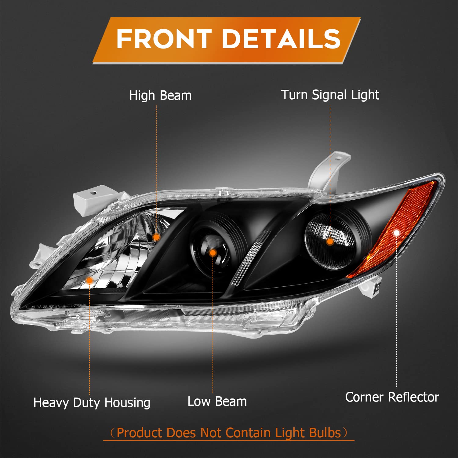 Mua Headlight Assembly With Project For Toyota Camry 2007 2009 Black 