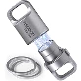 TISGOOG Strong Magnetic Quick Release Keychain，Detachable Keychain | GR5 Titanium, 0.31 oz Ultra-Light, 88 lb Load Capacity, 360&deg;Rotation,Rust-Proof, Double-lock Safety, for Work Home Fishing