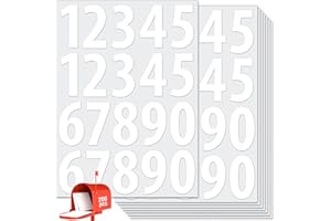 200 PCS Number Stickers, 3" Waterproof Mailbox Number Label, Consecutive Numbers 0-9, Self-Adhesive and Residue-Free, Ideal f