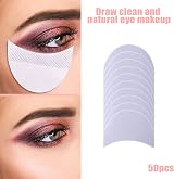 DALAETUS 74 Pcs Eyeliner Stencils Set Winged Tip Tool Reusable Beginner Aid view 4