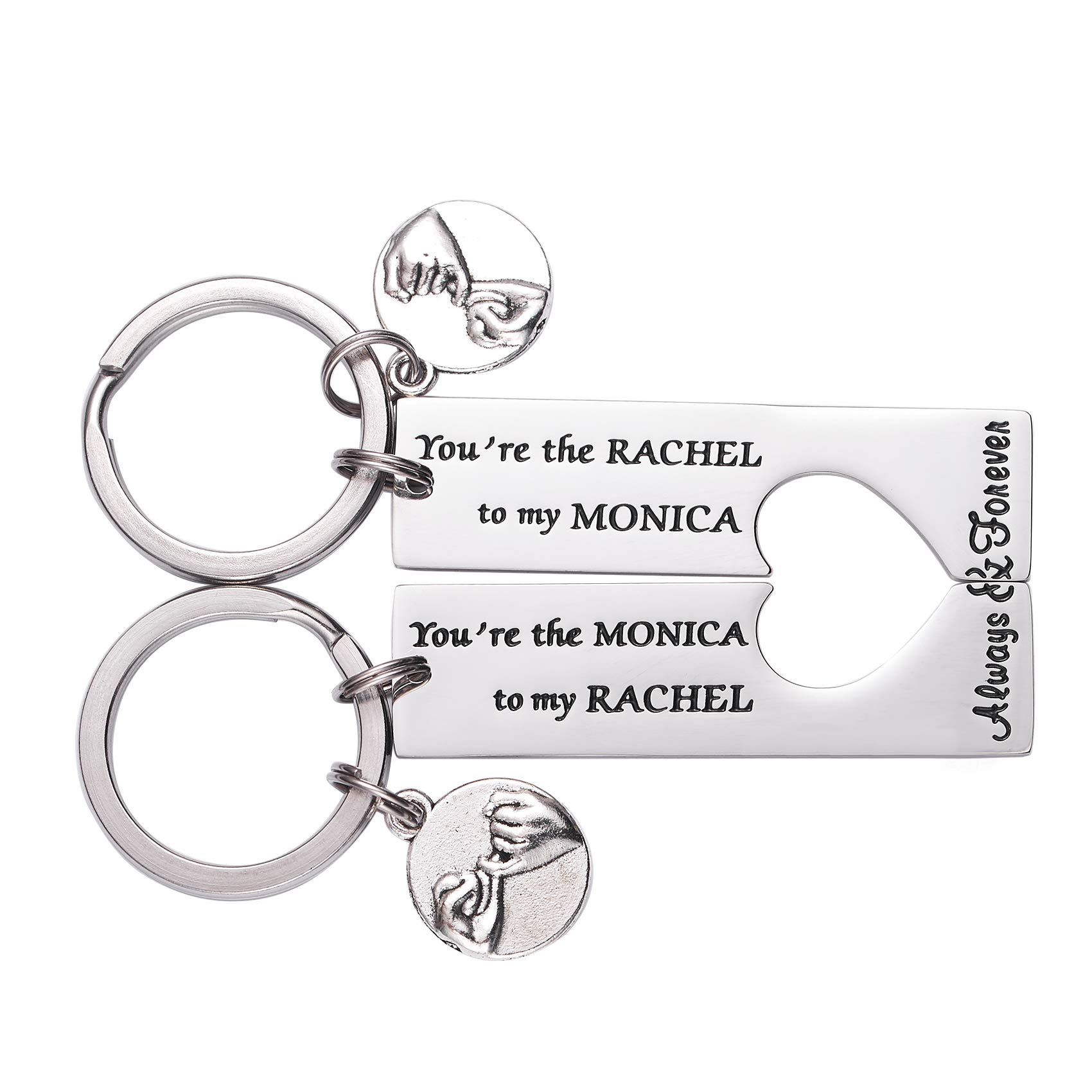 LParkin Monica and Rachel Best Friend Keyring Frienship Friends TV Show - You are the Monica to My Rachel You are the Rachel to My Monica