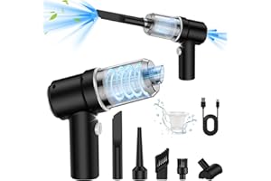 VIFIGEN Handheld Car Vacuum Cordless, 3 in 1 Vacuum Cleaner & Air Duster Blower & Hand Pump,9000Pa High Power Mini Hand Held Vacuum Car Vacuum Portable Dry Small Vacuum Wireless LED Light for Car, Home, Pet