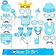 Its a Boy Decorations for Gender Reveal Photo Booth Props - Mom to Be Sash & Boy Props
