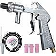 Sandblaster Air Sand Blasting Gun Kit, Spray Gun Air Sand Blaster Grit Blasting, Air Siphon Feed Blast Gun w/Metal/Ceramic Nozzles + Sand Suction Pipe, Rust Paint Sandblaster Remove Cleaning Tool