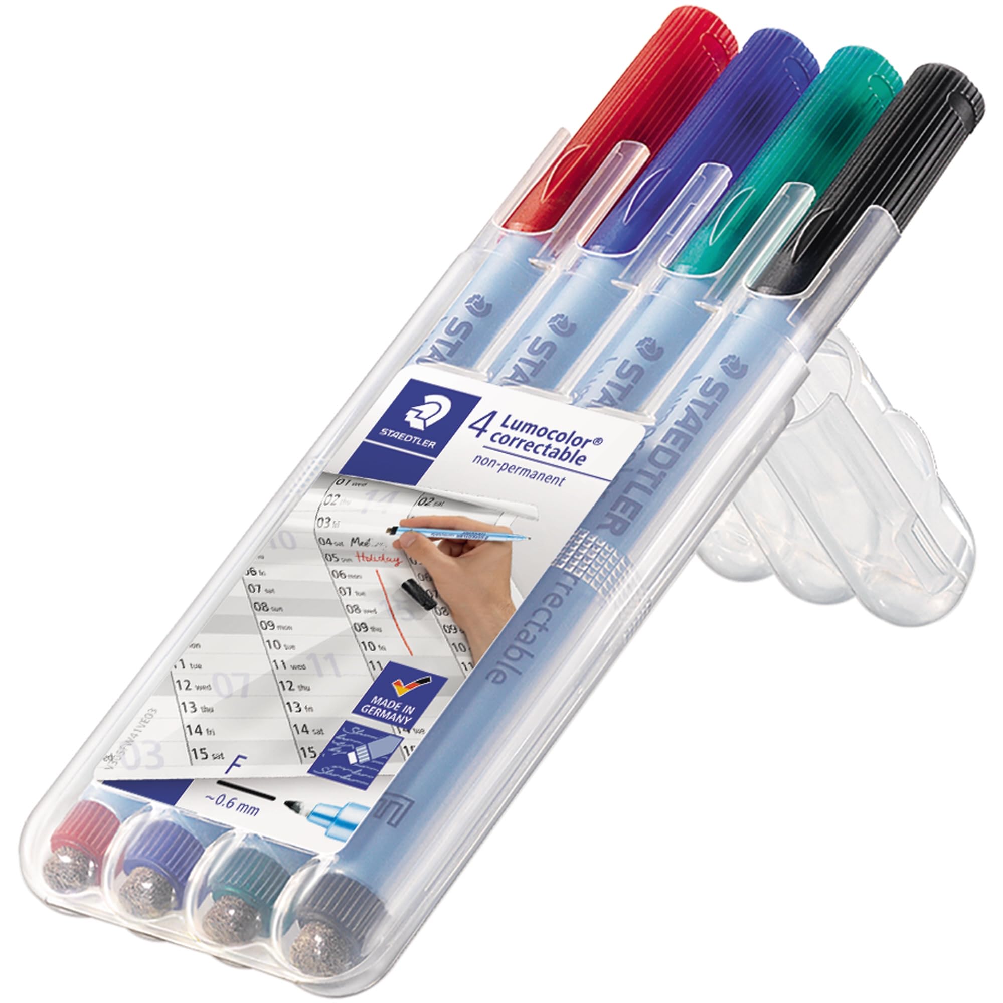 Staedtler 305M WP4 Lumocolor Correctable Transparency Pen Nib M Pack of 4