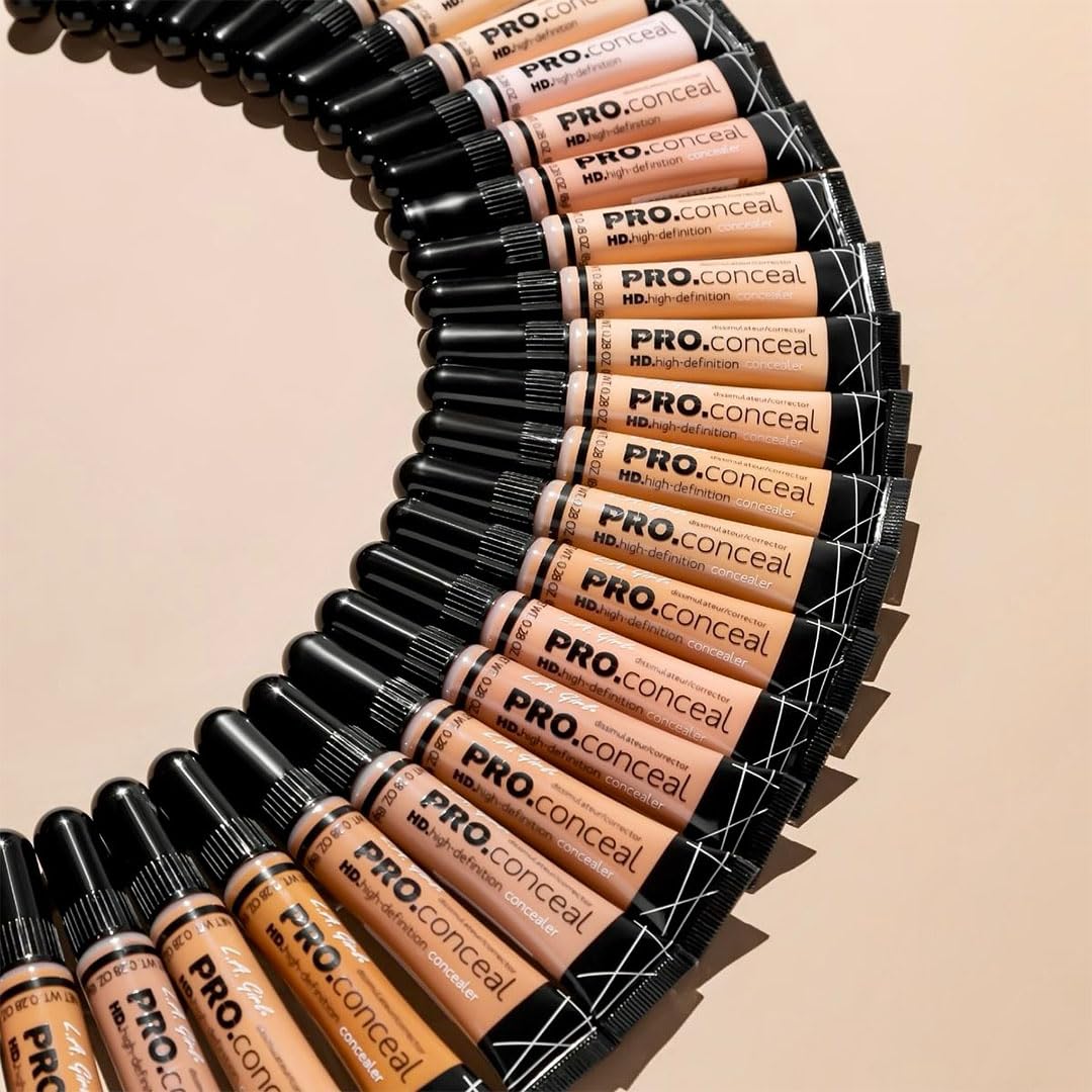L.A. Girl Cosmetics HD Pro Concealer, Porcelain, 0.28 oz, (LAX-GC969)