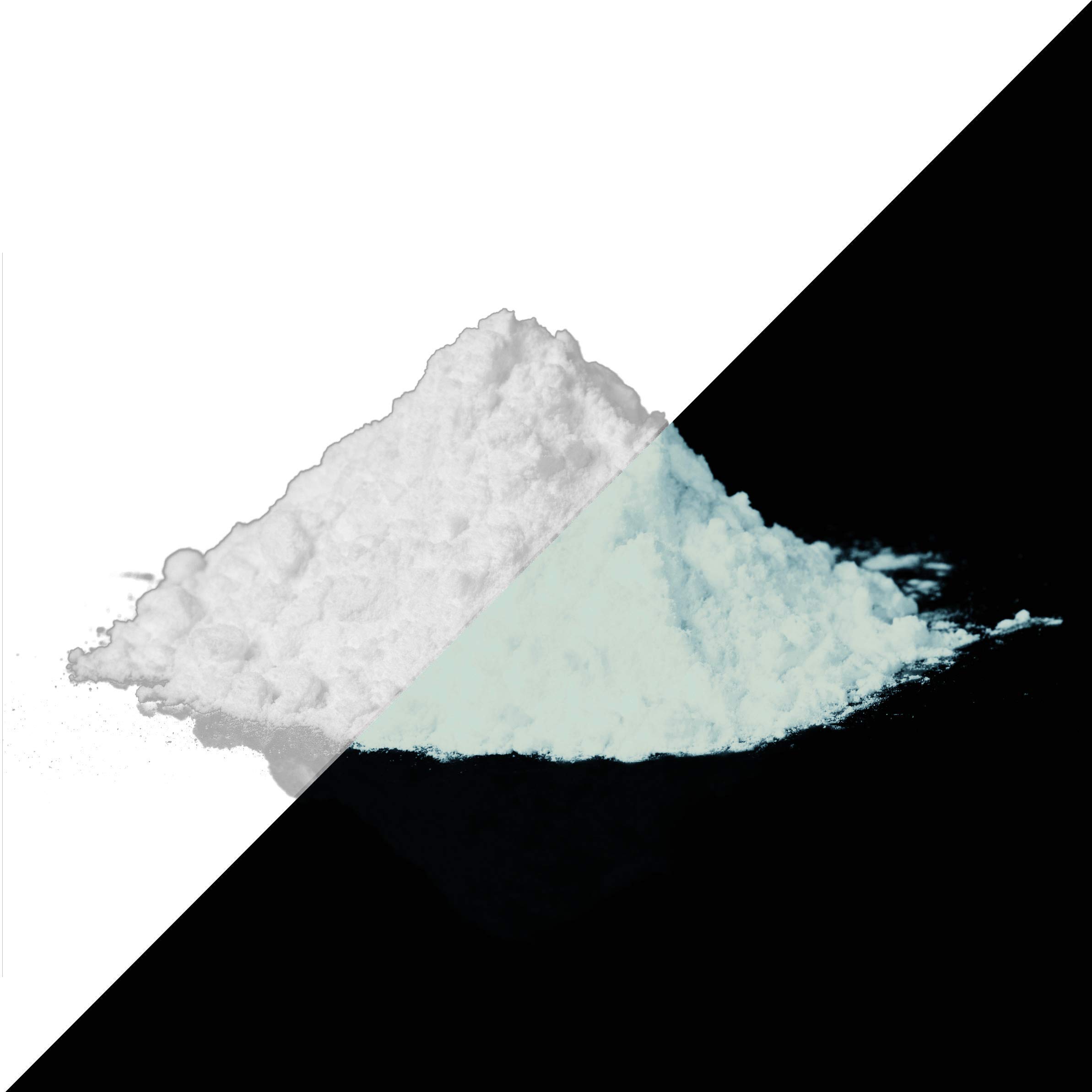 lumentics Glow in the Dark Powder White 40g - Afterglowing powder, Phosphorescent and Fluorescent UV Pigments for Painting, Crafts and Industry