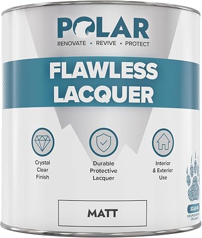 Polar Clear Lacquer Paint 1L Matt Quick Drying Durable Wood Plastic Metal